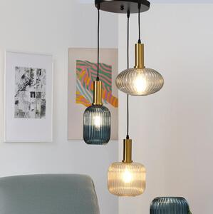 ONLI - Lustr na lanku DOROTY 1xE27/22W/230V modrá/zlatá