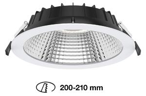 SLC vestavné LED svítidlo Shift pr.200-210 mm bílé 2400lm 3000/4000K Ra80 bez driveru IP54/IP40 UGR19