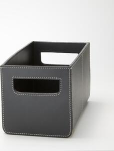 Orskov Kožený úložný box na 26 CD černý