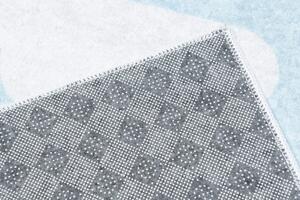 Makro Abra Dětský kusový koberec vhodný k praní BAMBINO 2469 Mráčky Nebe protiskluzový modrý Rozměr: 160x230 cm