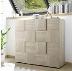 Komoda SERIAN 121x111x43 cm dub sonoma
