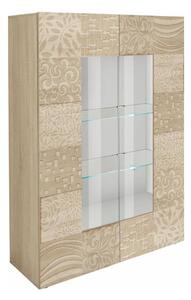 Vitrína ARIA 121x166x43 cm dub sonoma