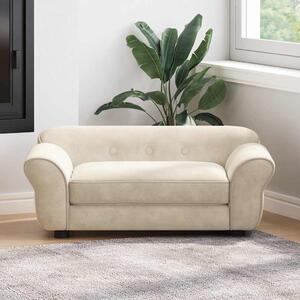 Pohovka pro psy krémová 72 x 45 x 30 cm plyš 171042