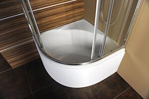 Polysan SELMA hluboká sprchová vanička, čtvrtkruh 90x90x30cm, R550, bílá