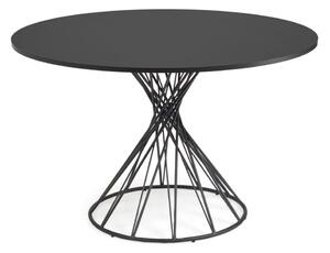 Černý kulatý jídelní stůl s černou deskou ø 120 cm Niut – Kave Home