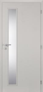 Interiérové dveře Doornite Vertika - CPL šedá, sklo matné, pravé "80", zámek pro BB, DTD
