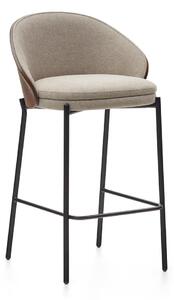 Hnědo-béžová barová židle (výška sedáku 65 cm) Eamy – Kave Home