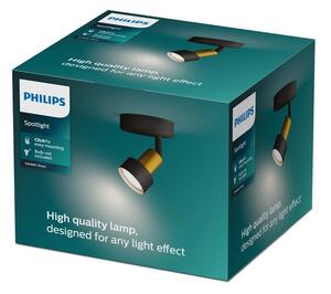 Philips 8720169299870 Conduit nástěnné bodové svítidlo/spot 1xGU10 černá, mosazná, ClickFix
