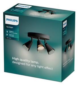 Philips 8720169300057 Cleft stropní bodové svítidlo/spot D196mm 3xGU10 černá, kouřová, ClickFix