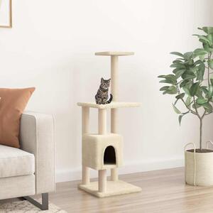 Škrabadlo pro kočky se sisalovými sloupky krémové 104 cm 171469