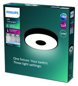 Philips 8720169301313 Coiner stropní svítidlo D389mm LED 24W/2800lm 4000K černá, SceneSwitch