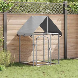 Venkovní psí kotec se střechou 100 x 100 x 150 cm 171495