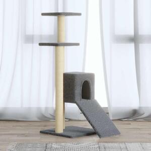 Škrabadlo pro kočky se sisalovými sloupky světle šedé 92 cm 171513
