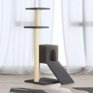 Škrabadlo pro kočky se sisalovými sloupky tmavě šedé 92 cm 171514