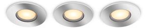 Philips Hue White Ambiance 8720169318014 Adore zápustné svítidlo D94mm GU10 4,2W/350lm 2200-6500K IP44 chrom 3-set+SWITCH
