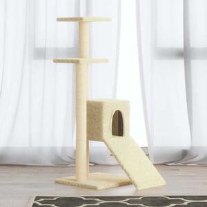 Škrabadlo pro kočky se sisalovými sloupky krémové 92 cm 171512