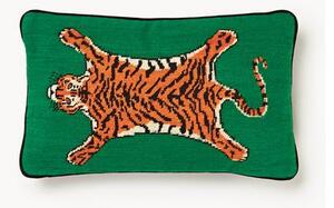 Ručně vyrobený vlněný dekorativní polštář Tiger