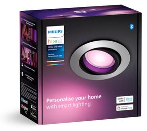 Philips Hue White and color ambiance 8720169318793 Centura zápustné svítidlo D90mm GU10 4,2W/350lm 2000-6500K+RGB hliník