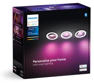 Philips HUE White and color Ambiance 8720169319097 Centura zápustné svítidlo GU10 4,2W/350lm 2000-6500K+RGB bílé 3-set