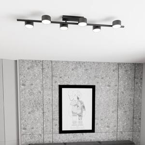 EMIBIG LIGHTING Stropní bodové světlo Bet, délka 100 cm, černé, kovové, 6-bodové., stmívatelný, Černá, Obývací pokoj / jídelna, kov, Moderní