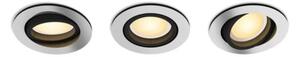 Philips HUE White Ambiance 8720169319813 Milliskin zápustné svítidlo GU10 3x4,2W/400lm 2200-6500K hliník BlueTooth 3-set
