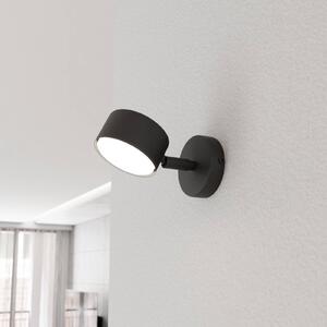 EMIBIG LIGHTING Nástěnné bodové svítidlo Sora, výsuv 15 cm, kov, stmívatelný, Černá, Obývací pokoj / jídelna, kov, Moderní