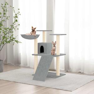 Škrabadlo pro kočky se sisalovými sloupky světle šedé 83 cm 171652
