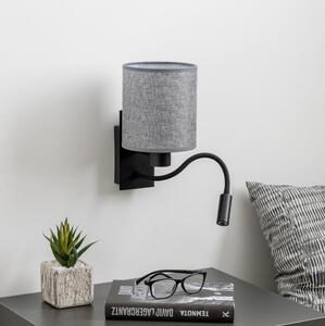 Brilagi - LED Flexibilní nástěnná lampa NUBILA 1xE27/25W/230V +LED/3W černá/šedá