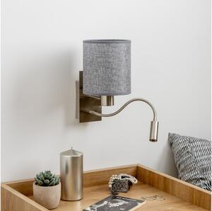 Brilagi - LED Nástěnná lampa NUBILA 1xE27/25W/230V + LED/3W matný chrom/šedá