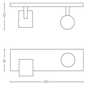 Philips Hue White Ambiance 8720169320352 Runner stropní bodové svítidlo/spot 2xGU10 +SWITCH 2x4,2W/400lm 2200-6500K černá bluetooth