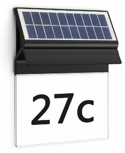 Philips Enkara solární venkovní LED osvětlení domovního čísla 0,2W 2700K, černá