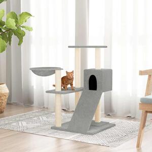 Škrabadlo pro kočky se sisalovými sloupky světle šedé 82 cm 171667