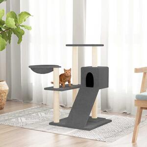 Škrabadlo pro kočky se sisalovými sloupky tmavě šedé 82 cm 171668