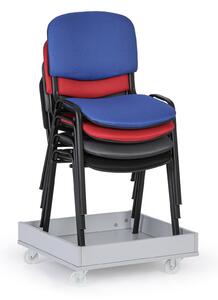 Vozík na přepravu konferenčních židlí, šedý