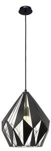 Eglo VINTAGE 49255 Závěsné svítidlo CARLTON 1 černo-stříbrná 1X60W