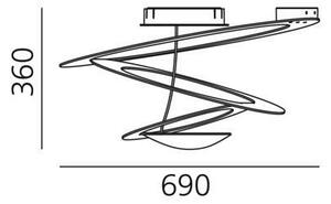 Artemide 1255110A-LED Stmívatelné stropní svítidlo PIRCE LED/44W/230V 3000K bílá