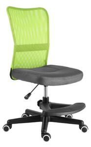 Dětská židle s podnoží GORO –⁠ látka, více barev Šedo-zelená