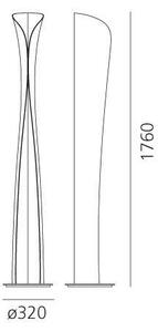Artemide 1361010A - LED Stojací lampa CADMO LED/44W/230V + 1xGU10/10W/230V černá