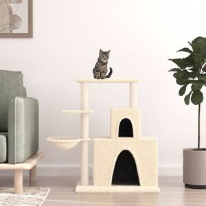 Škrabadlo pro kočky se sisalovými sloupky krémové 83 cm 171765