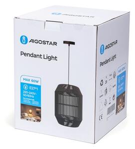 Aigostar - Lustr na lanku 1xE27/60W/230V černá