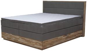 POSTEL BOXSPRING, dřevo, textil, kompozitní dřevo, šedá Esposa - Postele s úložným prostorem