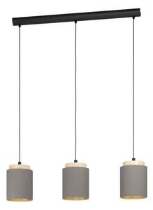 Eglo 99446 ALBARIZA Závěsné svítidlo 895x160mm E27 3X40W černá, hnědá, cappuccino