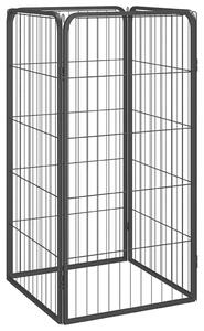 Ohrádka pro psy 4 panely černá 50 x 100 cm práškovaná ocel 171793