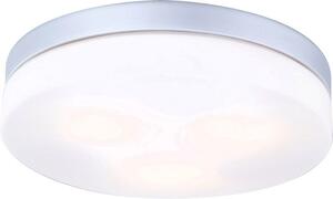 GLOBO 32113 VRANOS venkovní stropní svítidlo D300mm 3xE27 IP44 stříbrná, opál