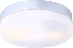 GLOBO 32112 VRANOS venkovní stropní svítidlo D240mm 2xE27 IP44 stříbrná, opál