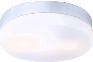 GLOBO 32112 VRANOS venkovní stropní svítidlo D240mm 2xE27 IP44 stříbrná, opál