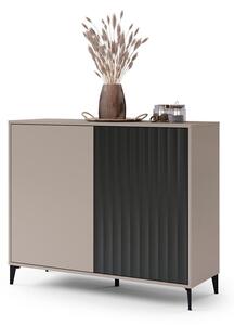 Komoda RONJA 123x102x43 cm taupe/černá