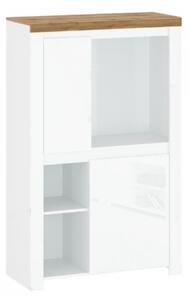 ARTEN (NANO Systems s.r.o.) Nízký regál VIGO-2D (Bílý lesk)