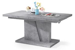 Rozkládací konferenční/jídelní stůl se zvedací deskou NINO šedá beton
