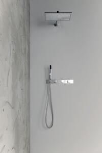 Sapho, Podomítková termost. baterie s držákem ruční sprchy, 2 výstupy, hranatý, chrom, MB453